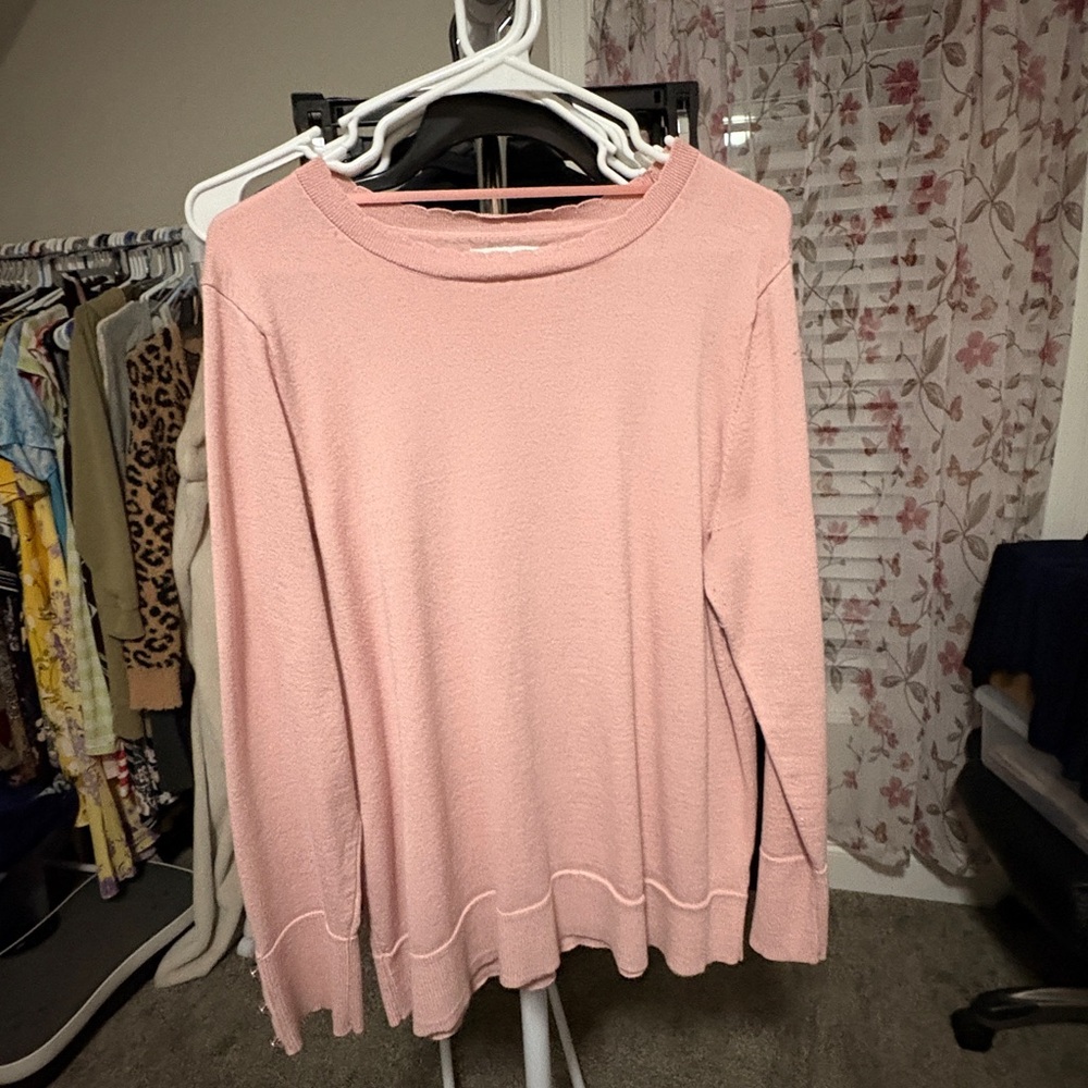 Kim Rogers Blush Pink Knit Top